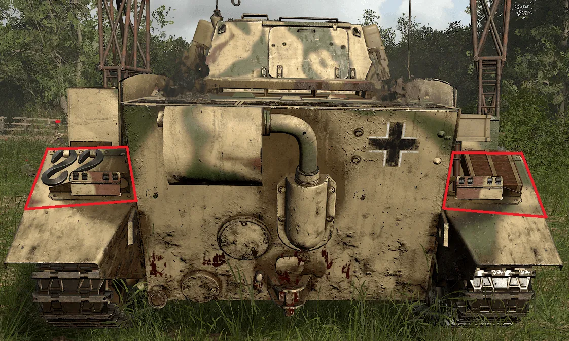 Figure 70: Panzer II Non-Penetrating Areas, Rear