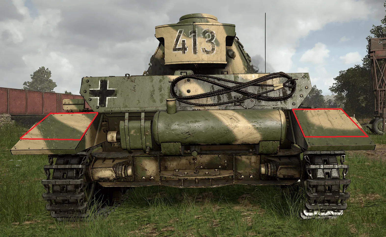 Figure 74: Panzer IV Non-Penetrating Areas, Rear