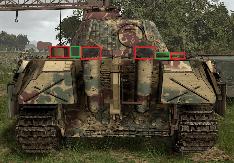Figure 77: Panther Non-Penetrating Areas, Rear