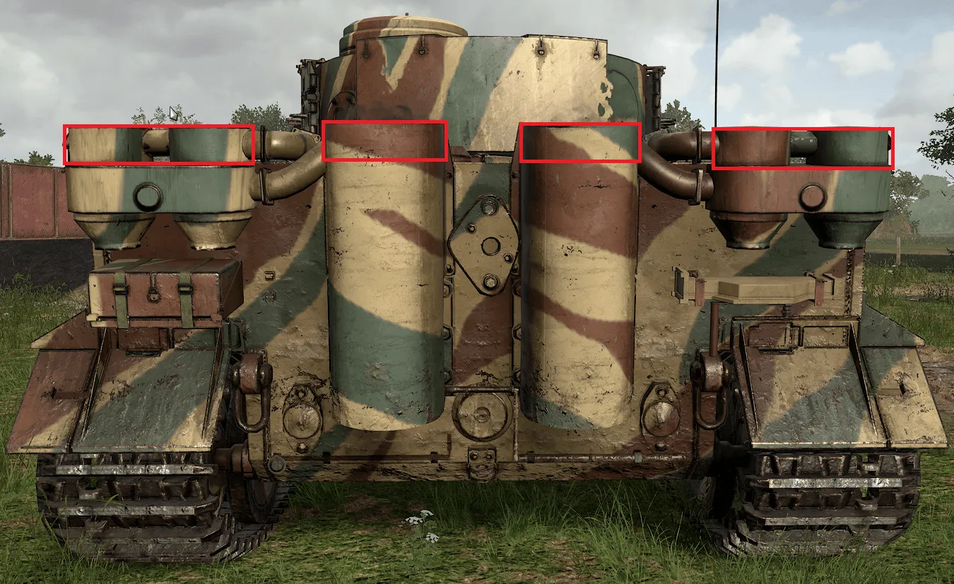 Figure 79: Tiger Non-Penetrating Areas, Rear